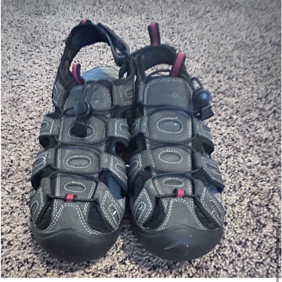 Eddie Bauer Tommy Sport Sandals Gray Men's 12 Water Leather 👠 - Picture 4 of 5